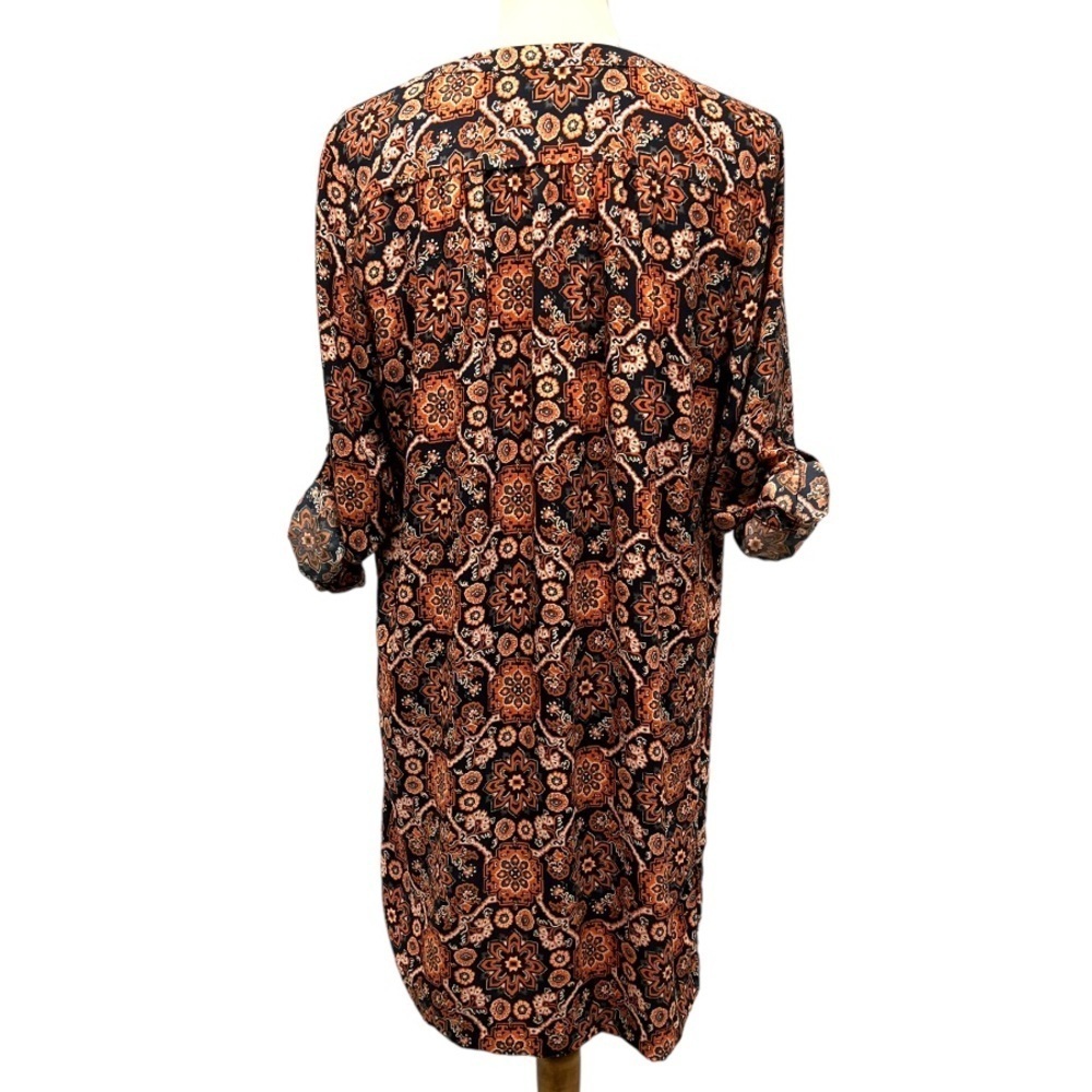 Loft Outlet Floral Long Tab Sleeve Shift Dress Womens Medium - Picture 7 of 12